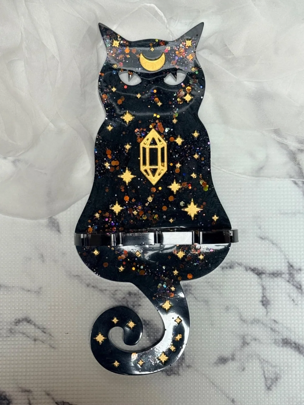 Resin cat candle holder
